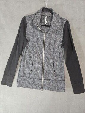 Lululemon Daily Yoga Jacket Denim Polar Haze / Black Full Zip size 8